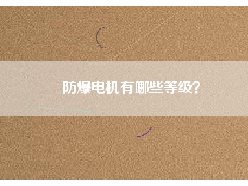 防爆電機(jī)有哪些等級？