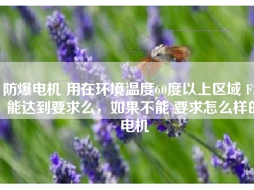 防爆電機 用在環(huán)境溫度60度以上區(qū)域 F級能達到要求么，如果不能 要求怎么樣的電機