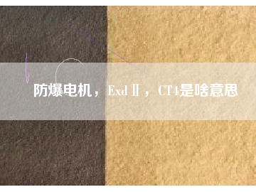 防爆電機，ExdⅡ，CT4是啥意思