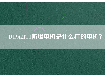DIPA21T4防爆電機(jī)是什么樣的電機(jī)？